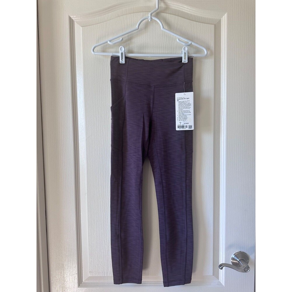NWT Lululemon Invigorate HR Tight 25" Heathered Black Cherry Size 4